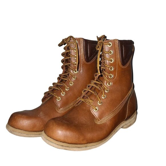 Ranger Brown Leather Felt sole Wadding boots mens size 9 - Picture 1 of 7
